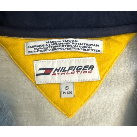 VTG Men’s Tommy Hilfiger Athletics GRAY 1/4 Zip Long Sleeve Sweatshirt Sz S - Picture 4 of 8